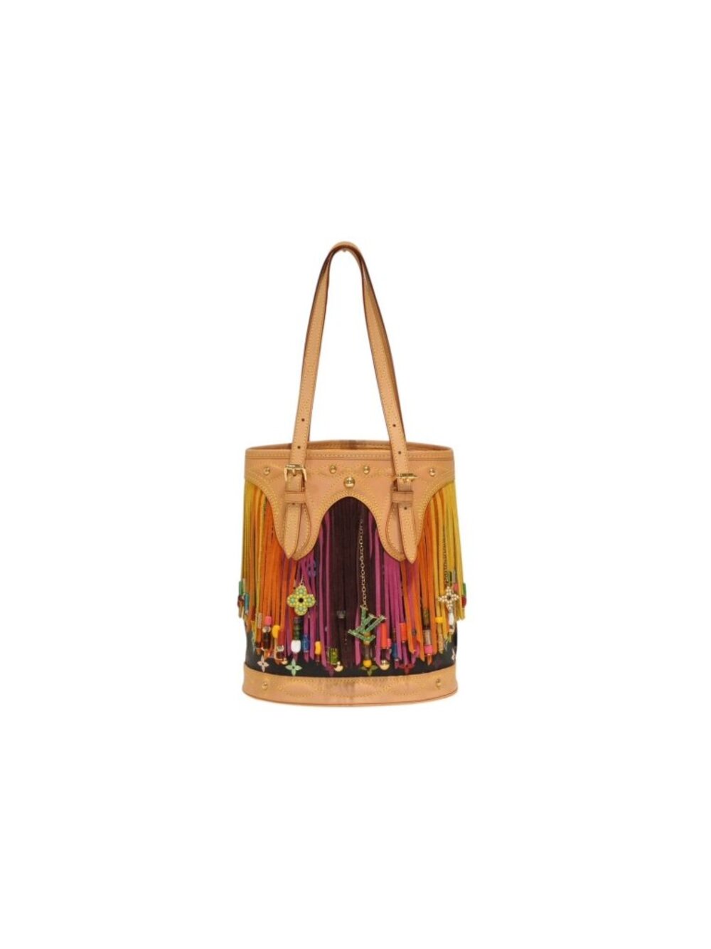 Louis Vuitton Flange Bucket Handbag Monogram Multicolor